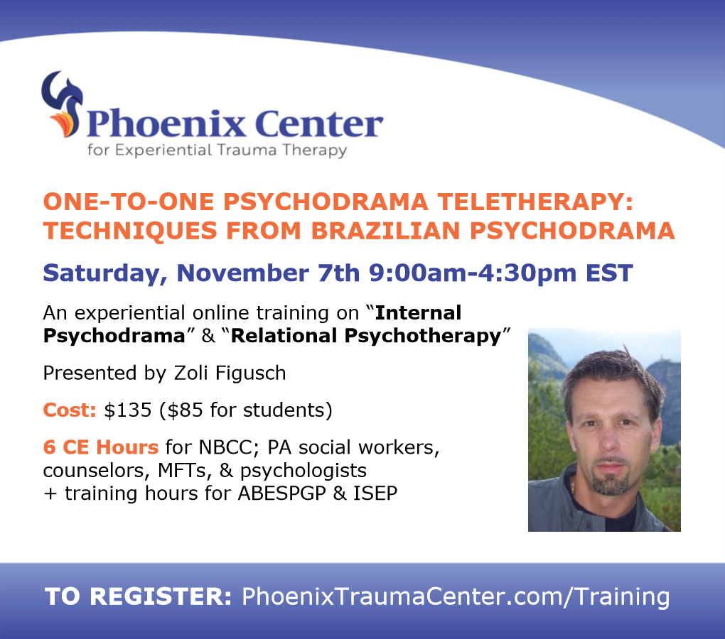 One To One Psychodrama Teletherapy Techniques From Brazilian Psychodrama Phoenix Center For Experiential Trauma Therapy